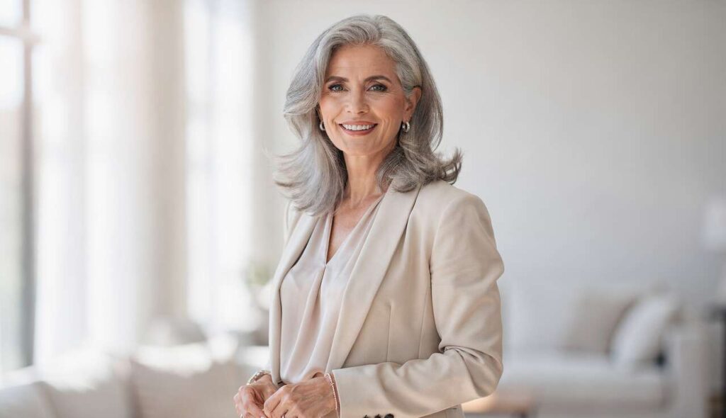 Grey Blending: Warum immer mehr Frauen 2026 ihre grauen Haare bewusst zeigen